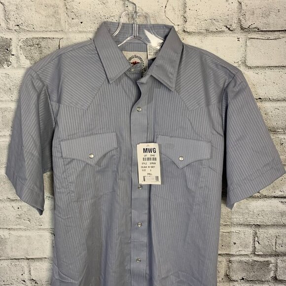 Vintage Mid West Garment Co. Pearl Snap Short Sleeve Western Shirt NWT - Picture 2 of 12